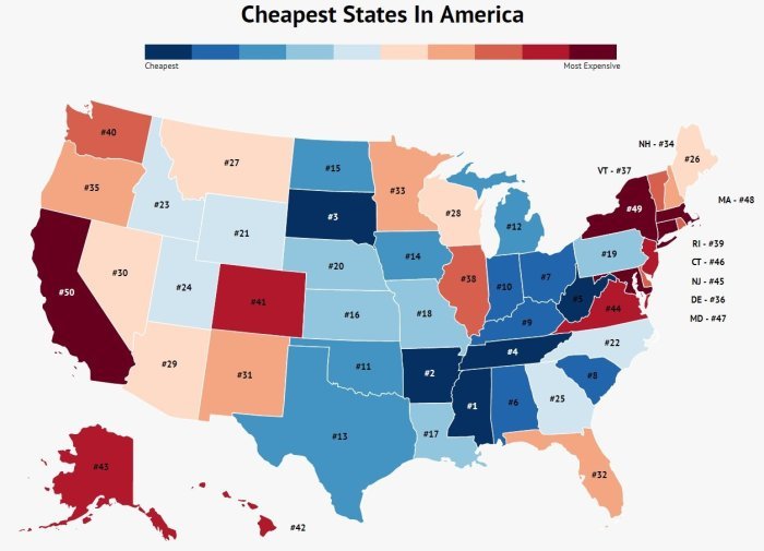 Best Affordable States To Live In 2025 List - Max Bower JSM 18/10/2025: Daftar Barang Kebutuhan Pokok Termurah