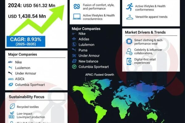 Pasar Athleisure Didorong oleh Gaya Hidup yang Mengutamakan Kenyamanan, Tumbuh dengan CAGR 8,93% Hingga 2035