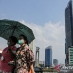 BMKG mencatat penurunan suhu panas di Indonesia.