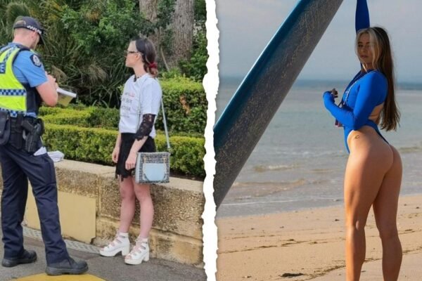 Aktivis vegan Tash Peterson menikmati berselancar di Indonesia saat ia 'beristirahat' dari aktivitas aktivismenya di tengah ajang Melbourne Cup.