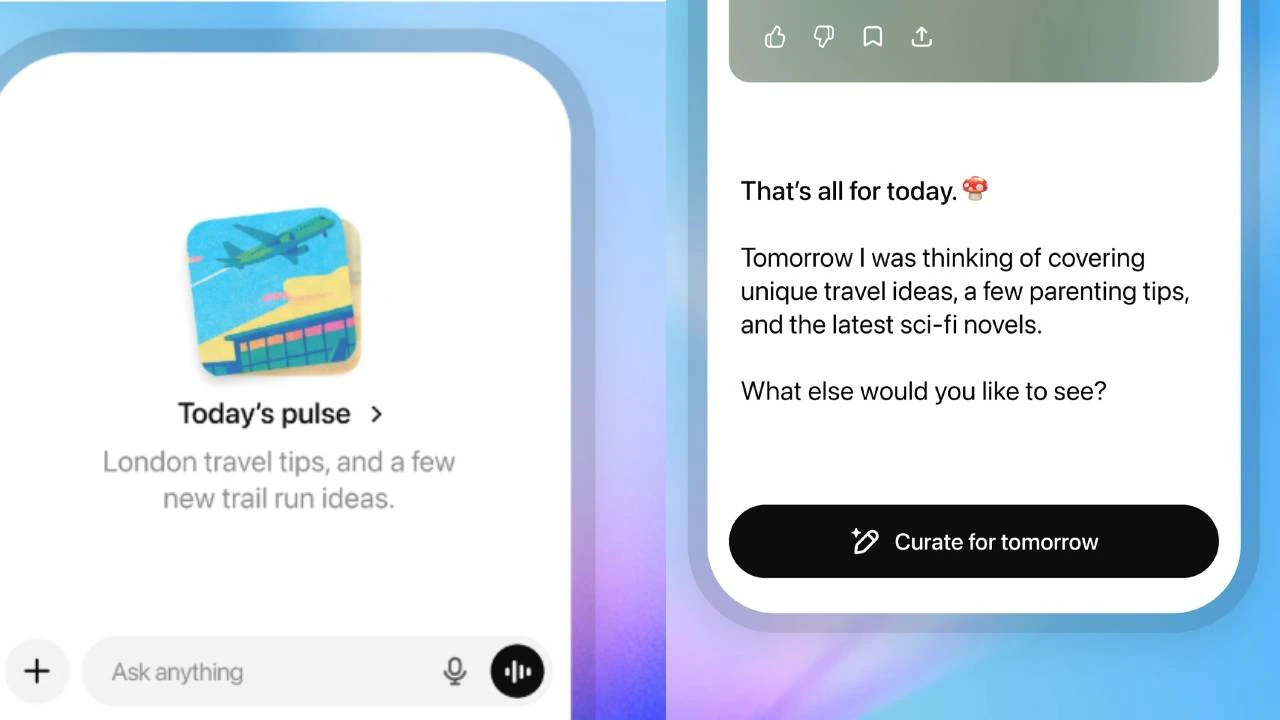 OpenAI meluncurkan ChatGPT Pulse, fitur Pro baru yang memberikan pembaruan pribadi setiap pagi.