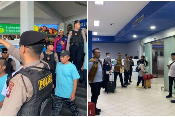 Sebelas awak kapal dalam kasus penyelundupan timah di Malaysia telah dideportasi ke Indonesia.