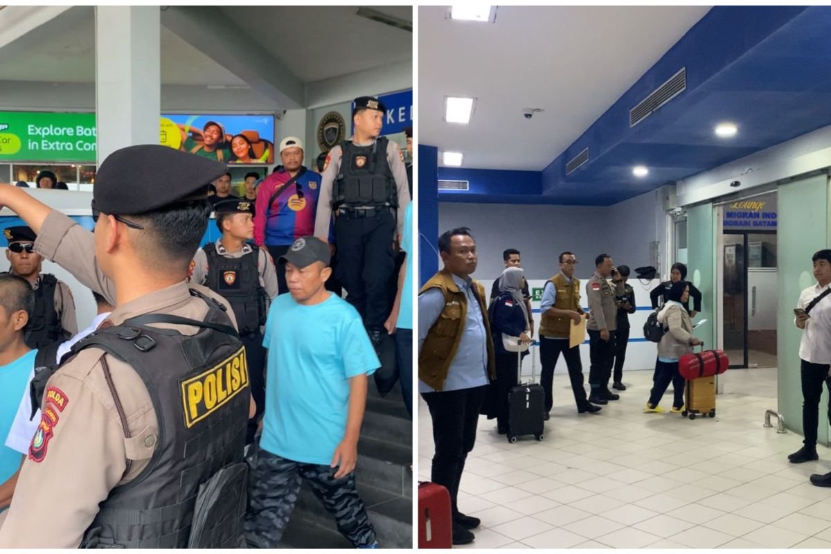 Sebelas awak kapal dalam kasus penyelundupan timah di Malaysia telah dideportasi ke Indonesia.