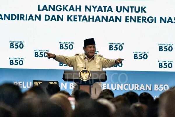 4 Poin Penting dari Pidato Prabowo pada Peluncuran B50 di Indonesia